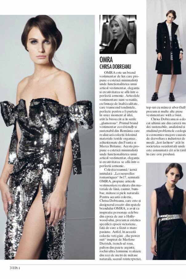 OMRA's conscious designer, Chrisa Dobreanu, interviewed in Revista FPM