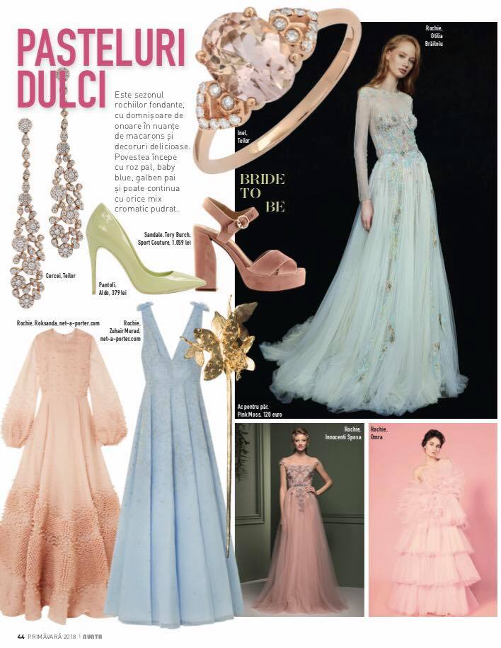 OMRA CANDY dress featured in Revista NUNTA