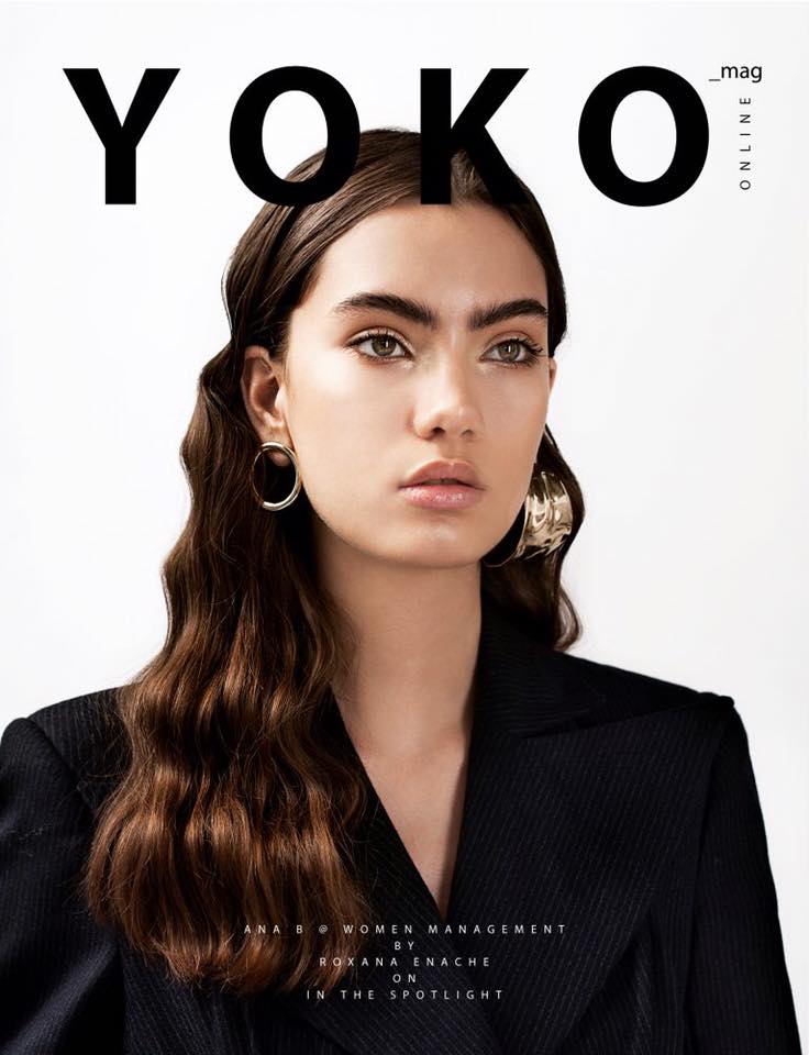 OMRA woolen dress jacket on the cover of Yoko Magazine