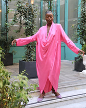 Fatima pink crepe satin oversized dress