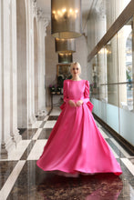 Catherine demi-couture taffeta dress with oversized bow