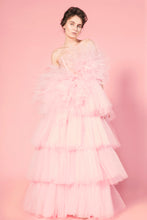 Candy pink tulle ruffle dress