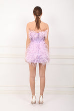 Moulin Rouge lavander feathers dress