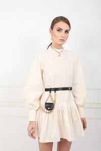 CUSCO leather belt bag with coins slot and golden long chain