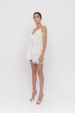Mykonos silk chiffon ruffles demi couture mini dress