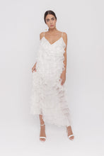 Mykonos silk ruffled couture dress